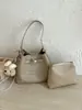 Bolso de Mano de Moda Simple Estilo Coreano Nuevo Primavera/Verano para Mujer, Bolso Cubo Tejido Elegante, Bolso de Hombro y Cruzado Versátil