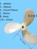 Hélice Marina Hélice Fuera de Borda Pala de Hélice Propulsor Hélice de Tres Palas de Nylon Modelo Material Didáctico Experimental