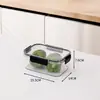 Caixa Display Selada para Latas e Produtos Secos de Supermercado com Tampa, Barril Selado, Material Alimentício, Piquenique, Lanches de Nozes, Recipiente Transparente