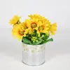 Planta artificial, flor artificial, planta verde, decoración de sala de estar, escritorio, flor de plástico, maceta floral, maceta, pequeños adornos