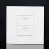 Painel de tomada de rede tipo 86 para rede livre Cabo de rede CAT5E Porta de rede + Tomada de parede para linha telefônica de voz CAT3