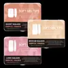 Uñas Postizas para Uñas Artísticas, Uñas Cuadradas Semi-Adhesivas Completamente Mate, No Requieren Lima, Puntas de Uñas Postizas Extendidas, Uñas Portátiles para Año Nuevo