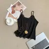 Camisole com Renda Branca para Usar por Dentro ou por Fora Design Exquisito Doce Amigo da Pele Elástico Moda Top