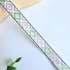1.3cm Cinta Jacquard de Dos Colores en Forma de Diamante Estilo Minoría Étnica Accesorios para Ropa Encaje Bordado Cuadrado