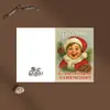 Juego de tarjetas de felicitación navideñas de Amazon, fútbol, Santa Claus de dibujos animados estilo australiano, tarjeta plegable con bendición festiva