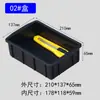 Caja de componentes antiestática, caja de elementos de tamaño pequeño, caja de rotación gruesa, caja plana para material electrónico, placa cuadrada de plástico negro