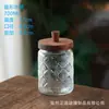American Acacia Wood Carved Mason Storage Jar Cozinha Selada Coarsegment Garrafa Selada Transparente Mason Garrafa De Vidro Selada