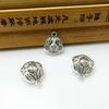 Xizang prata vintage flor de ameixa chifre pingente folha de bambu pulseira corda pingente diy acessórios de pingente feitos à mão atacado