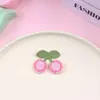 Tela Rosa Cereza Fresa Dibujos Animados Accesorios DIY Pasador Accesorios para el Cabello Lindo Dulce Corazón de Niña Flequillo Pinza Accesorios