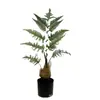 Estilo nórdico mono dorado biónico Helecho Planta verde viral cabeza de mono Helecho en maceta árbol falso pelo dorado perro Helecho adornos para sala de estar interior
