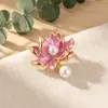 Broche de Flor de Peonía Guofeng para Mujer de Gama Alta Exquisito Estilo Antiguo Primavera y Verano Cheongsam Abrigo Chino Corsage Pin de Abrigo Accesorios