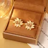 Aretes de Flor de Girasol Ojo de Gato Moda Casual Más Fáciles de Combinar Lujo Ligero Gama Alta Nicho Aretes de Temperamento 925 para Mujeres