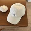 Gorra de Béisbol Bordada con Letra de Estilo Americano para Mujer, Simple Casual Versátil Adelgazante para la Cara, Gorra Duckbill para Hombre de Circunferencia de Cabeza Grande