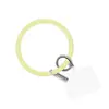 Nuevo Llavero de Pulsera Redonda de Silicona con Forma de Corazón Correa de Muñeca Portátil Anti-Caída y Anti-Pérdida para Teléfono Móvil