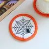 Posavasos de Halloween transfronterizos, posavasos tejidos de cuerda de algodón, tapetes resistentes al calor, manteles individuales de tela impresa creativa para fiestas navideñas