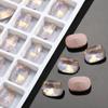 10*14MM broca para uñas cuadrada larga con esquina redondeada forma de denier moca DIY ropa tarjeta de pelo broca para uñas transparente carcasa de teléfono móvil broca de pegar