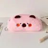Temporada de Regreso a Clases Dibujo Animado Nueva Forma de Animal Pequeño Bolsa de Peluche para Lápices Bolsa de Almacenamiento de Papelería para Estudiantes Bolsa de Lápices de Regalo para Niños