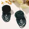 Estilo Hong Kong Retrô Elegante Tecido Rosa Borla Contas DIY Acessórios de Cabelo Adorno de Cabeça Brincos Bolsa Corsage Acessórios Material