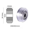 Accesorios para impresora 3D polea guía lineal POM tamaño rueda V pasiva peilin transmisión encapsulado perfil 20 máquina de grabado