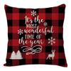 Amazon Venta Caliente Navidad Nuevo Alce Cuadros Pino Coche Sofá Funda de Cojín Lino Funda de Almohada Venta al por Mayor
