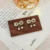 Pendientes de Lazo con Perlas Incrustadas de Diamantes Estilo Coreano, Pendientes Personalizados de Moda, Sencillos, Ligeros y de Lujo, Pendientes de Alta Gama y Versátiles para el Día a Día
