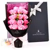 Caja de regalo de oso con 18 rosas, ramo grande, regalo creativo de flor de jabón para el Día de San Valentín transfronterizo, flores artificiales, Amazon