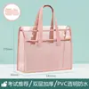 Bolsa de mano engrosada, bolsa para documentos A4, transparente, impermeable y duradera, bolsa de almacenamiento para exámenes de estudiantes, trabajos escolares