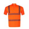 Roupa reflexiva de serviço de saneamento de tráfego noturno gola lapela gola redonda manga curta respirável canteiro de obras secagem rápida roupa de segurança reflexiva
