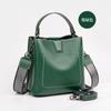 Comercio Exterior Bolsos de Mujer Nuevos Bolsos de Mujer Bolsos de Mano de Piel de Vaca Bolsos Cubo Bolsos de Hombro Cruzados Retro Europeos y Americanos Venta al por Mayor