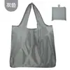 En Stock Impermeable Bolsa de Compras Plegable Grande Color Sólido Bolsa de Compras de Hombro para Supermercado Bolsa Ecológica de Almacenamiento para el Hogar y Viajes