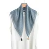Novo Lenço Quadrado Fino com Franjas Estilo Coreano Lã Sintética Decoração de Roupa Lenço de Pescoço Moda Simples Pingente de Franja Lenço de Seda