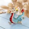 Novo Pingente de Diamante do Zodíaco Chinês Pingente de Ano Novo Criativo Estilo Chinês Chaveiro de Dragão Metal Dragão Acessórios para Carro