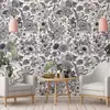 Pegatina de Pared Floral Romántica Autoadhesiva Papel Tapiz Resistente a la Humedad y al Moho Ecológico Lujo Ligero Decorativa para Pared de Dormitorio Armario Renovación