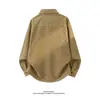 Nueva Camisa de Manga Larga de Corduroy para Hombre de Amazon Moda Retro Ropa de Trabajo Casual Juvenil para Hombre