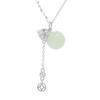 Nuevo Collar con Colgante de Calabaza de Jade Hetian Natural Chino Plata de Ley S925 para Mujer Diseño Nicho de Lujo Ligero Regalo