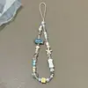 Cámara Azul Estrella Fresca Teléfono Móvil Cordón Hecho a Mano Colgante de Cuentas Ccd Cadena de Teléfono Móvil Colgante de Cadena Popular de Moda D