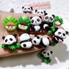 Accesorios de Resina al por Mayor Joyería DIY Materiales Hechos a Mano Flor para Zapatos Parche para Sombrero Accesorios para la Cabeza Transfronterizo Corazón Panda