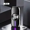 TH662 Spinner Colorido de Dedo Chama Vermelha Isqueiro à Prova de Vento Inflável Dropshipping Douyin Kuaishou