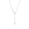 Em Estoque Exclusivo Transfronteiriço da Amazon Corrente de Suéter Gota D'água Simplificada para Mulheres, Design de Nicho de Luxo Leve, Corrente Elegante para Clavícula