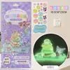 Pegatinas Apilables de Dibujos Animados 3D para Estudiantes, Alivio del Estrés Hecho a Mano, Pegatinas Decorativas Lindas Estilo Ins para Niños Educativas que Brillan en la Oscuridad Venta al por Mayor