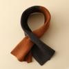 Cachecol de cruz de caxemira para homens e mulheres estilo coreano para todos os jogos de malha quente inverno novo contraste de costura de cor cachecol perfurado