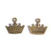 Acessórios para Joias DIY Transfronteiriços Atacado Pingentes de Coroa Vintage Multicor Colares Pulseiras Artesanais Materiais de Pingente de Liga