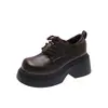 Botas largas para mujer 2026 otoño nuevo estilo retro británico botas largas versátiles hasta la rodilla suela gruesa de moda botas para pierna de pantalón