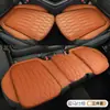 Almofadas de assento de carro personalizadas, universais para todas as estações, conjunto de três peças, almofada para o assento do motorista, almofada de assento de couro para carro perfurada e respirável para o banco traseiro