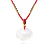 Rueda de la Fortuna Diseño Original de Nicho Lujo de Gama Alta Accesible Calcedonia Nube Propicia Candado Ruyi Collar para Mujer Joyería Colgante Nueva Chinoiserie