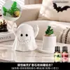 Pote de armazenamento de pedra difusora de fantasminha com dedo do meio engraçado, ornamento de mesa para quarto com aromaterapia sem chama, decoração criativa de pote de aromaterapia
