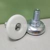 Pie Nivelador Ajustable Inferior Blanco de 30 mm-m8 Pie de Equipo Cubierta de Hierro Pie Ajustador Pie Nivelador Fijo