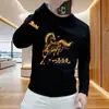 2026 Ano Novo Chinês do Zodíaco Masculino Boa Sorte Novo Estilo Moletom Masculino Gola Redonda, Elegante Slim Fit Outono Inverno Lã Moda Top