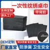 Toalha de Mesa Impermeável Limpa Preto Tecido Não Tecido Tapete de Mesa Tatuagem Absorvente Tapete de Mesa Protetor Tapete de Mesa Descartável para Tatuagem Pano Auxiliar