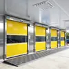 Puerta de Tira Rápida Suave de PVC Radar Inducción Magnética de Suelo Puerta Automática Taller Industrial Silenciosa Elevación Rápida Puerta Enrollable